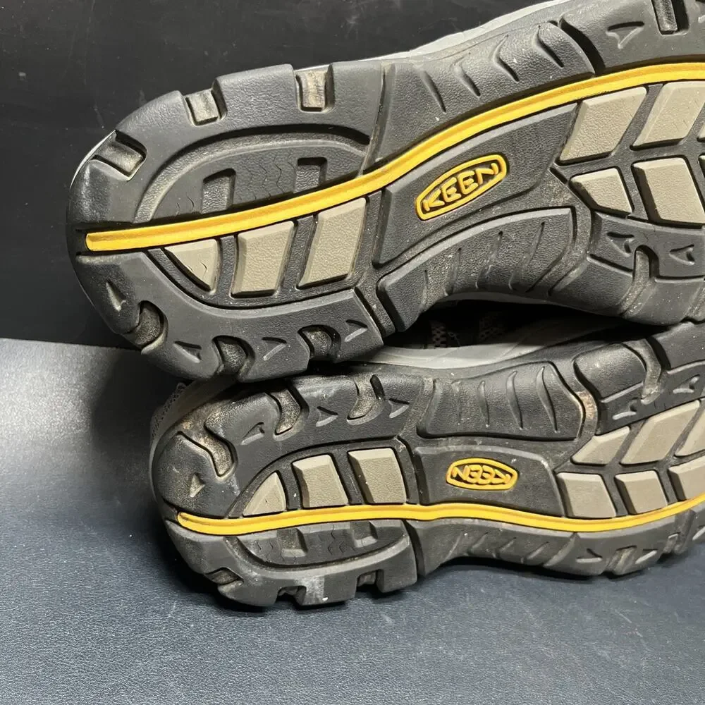 KEEN Turia Water Shoes Mens 14 Black Gray Mesh Bungee Closed Toe Sandals